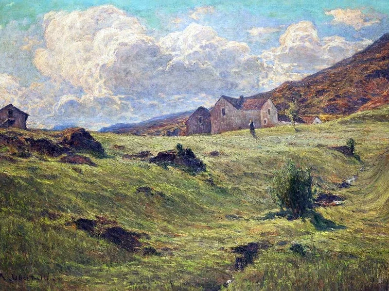 1871-Romolo Carlo Ubertalli - Paesaggio montano